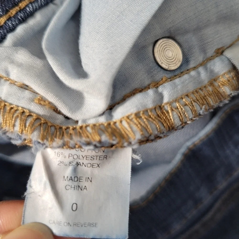 New York & Company Blue Long Inseam Denim Shorts